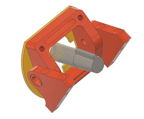 Fusoin360 model of the steering gymbal