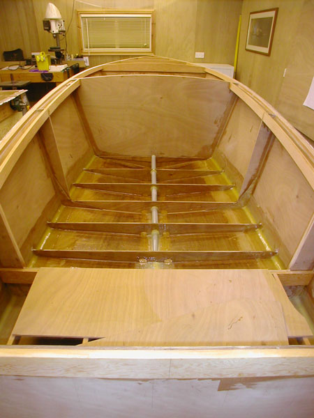 Epoxy coating the bilge