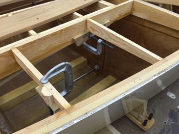 Deck reinforcement hatch area