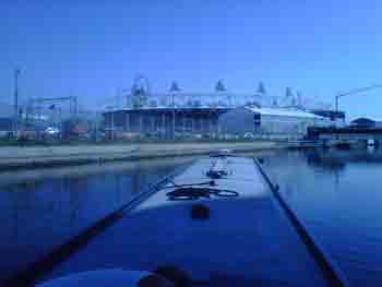 Passing the Olympic stadium